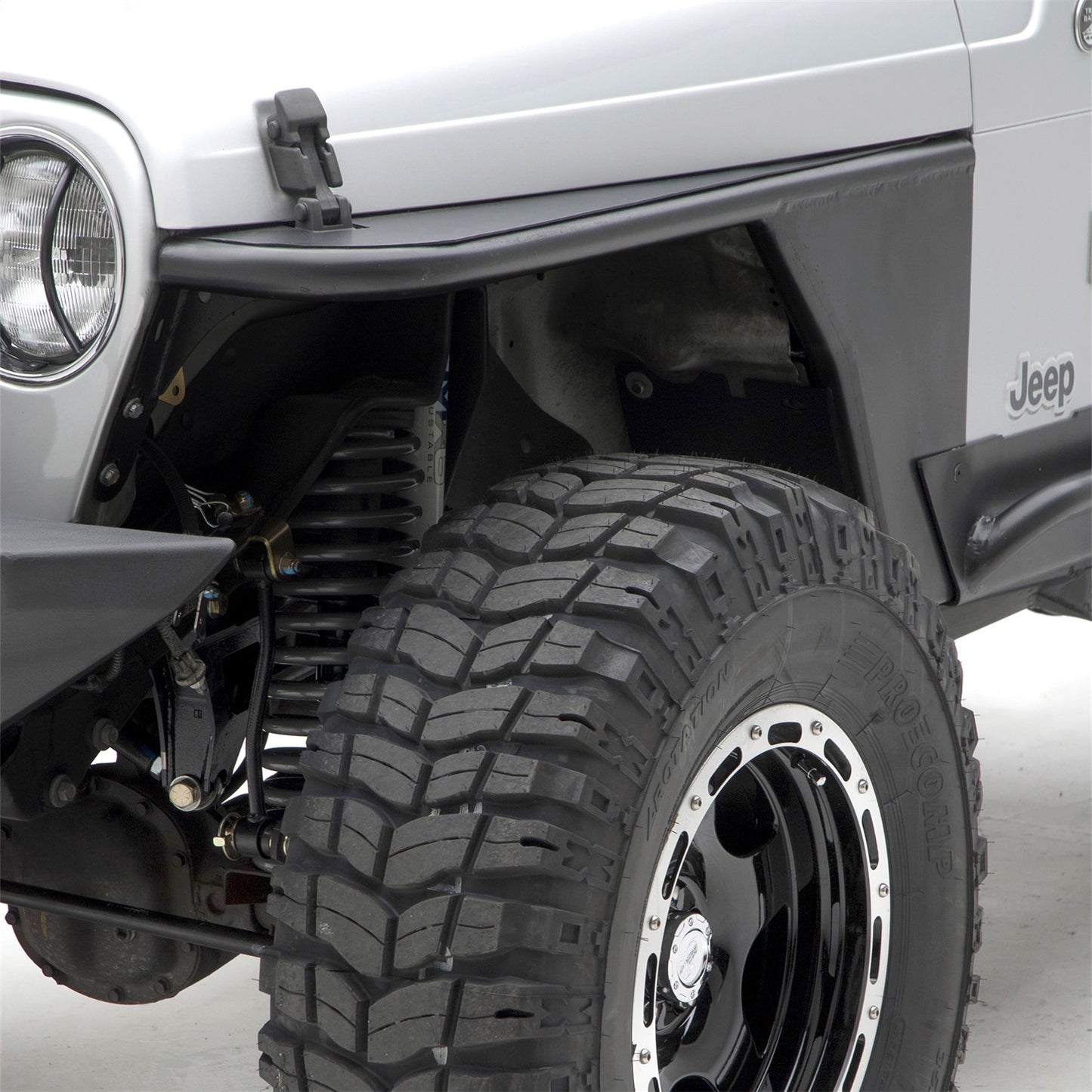 SMITTYBILT | XRC Front Tube Fenders 97-06 Wrangler TJ/LJ 2 Door Black Textured Smittybilt |76872