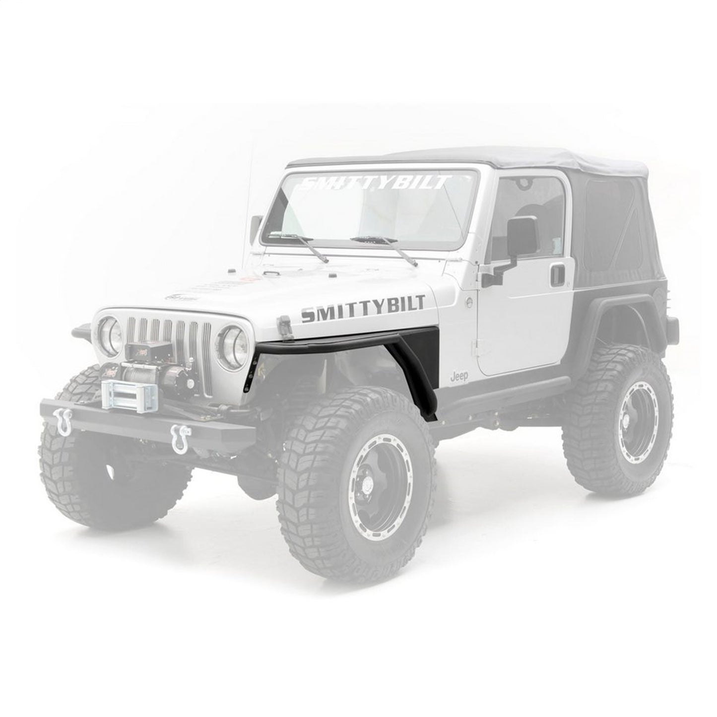 SMITTYBILT | XRC Front Tube Fenders W/ 3 Inch Flare 97-06 Wrangler TJ/LJ Black Textured Smittybilt |76873