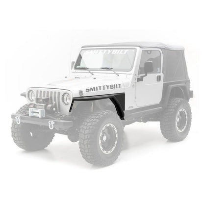 SMITTYBILT | XRC Front Tube Fenders W/ 3 Inch Flare 97-06 Wrangler TJ/LJ Black Textured Smittybilt |76873
