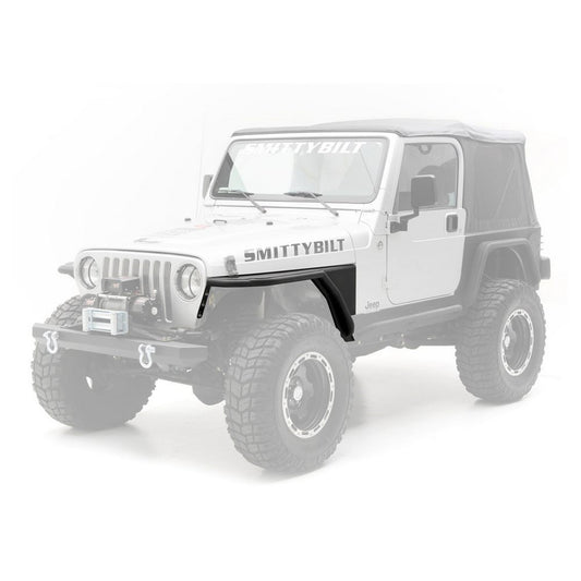 SMITTYBILT | XRC Front Tube Fenders W/ 3 Inch Flare 97-06 Wrangler TJ/LJ Black Textured Smittybilt |76873