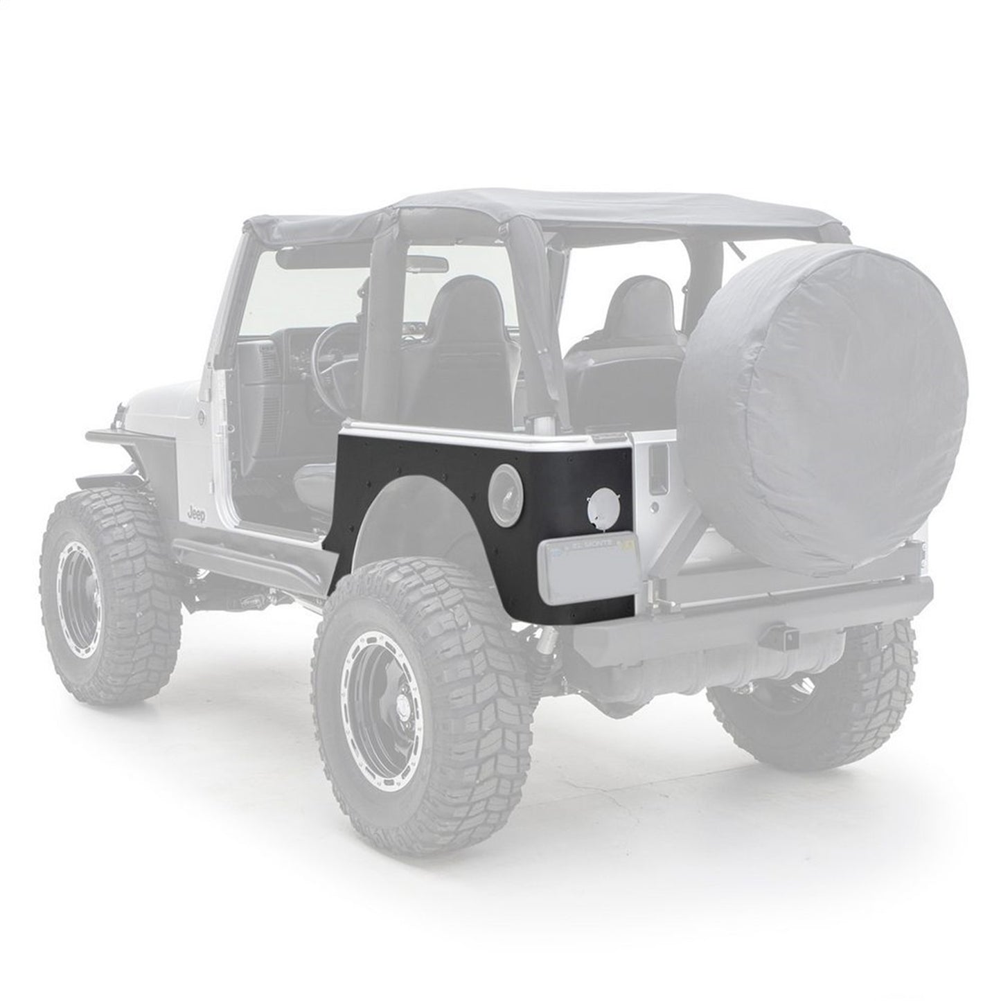SMITTYBILT | XRC Rear Corner Guards Black Textured 97-06 Wrangler TJ/LJ 2 Door Smittybilt |76874