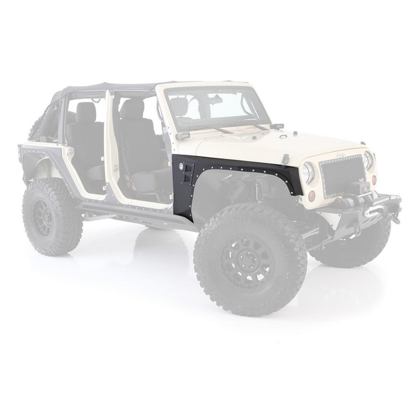 SMITTYBILT | XRC Front Fenders Black Textured 07-18 Wrangler JK 2/4 Door Smittybilt |76880