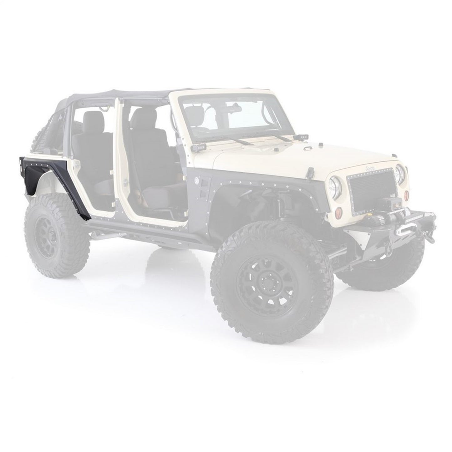 SMITTYBILT | XRC Rear Corner Guards Black Textured 07-18 Wrangler JK 4 Door Smittybilt |76882