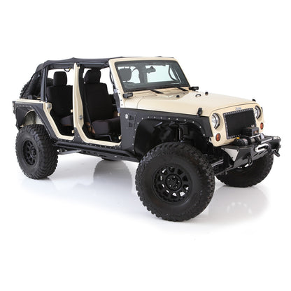 SMITTYBILT | XRC Rear Corner Guards Black Textured 07-18 Wrangler JK 4 Door Smittybilt |76882