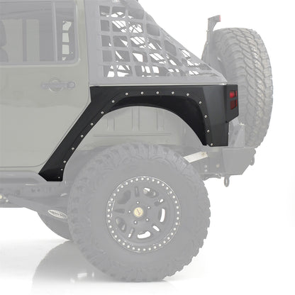 SMITTYBILT | XRC Rear Corner Guards Black Textured 07-18 Wrangler JK 4 Door Smittybilt |76882