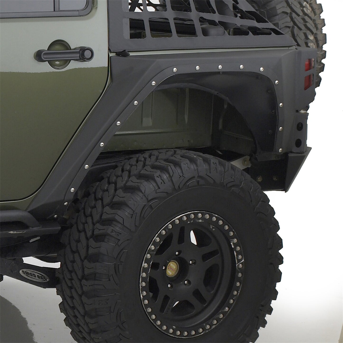 SMITTYBILT | XRC Rear Corner Guards Black Textured 07-18 Wrangler JK 4 Door Smittybilt |76882