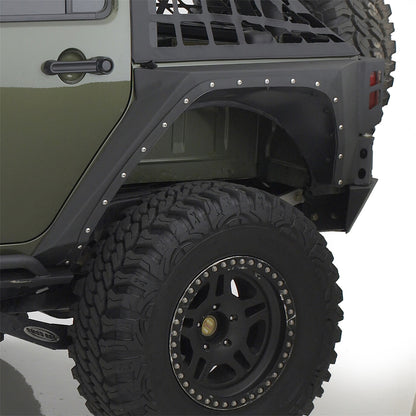 SMITTYBILT | XRC Rear Corner Guards Black Textured 07-18 Wrangler JK 4 Door Smittybilt |76882