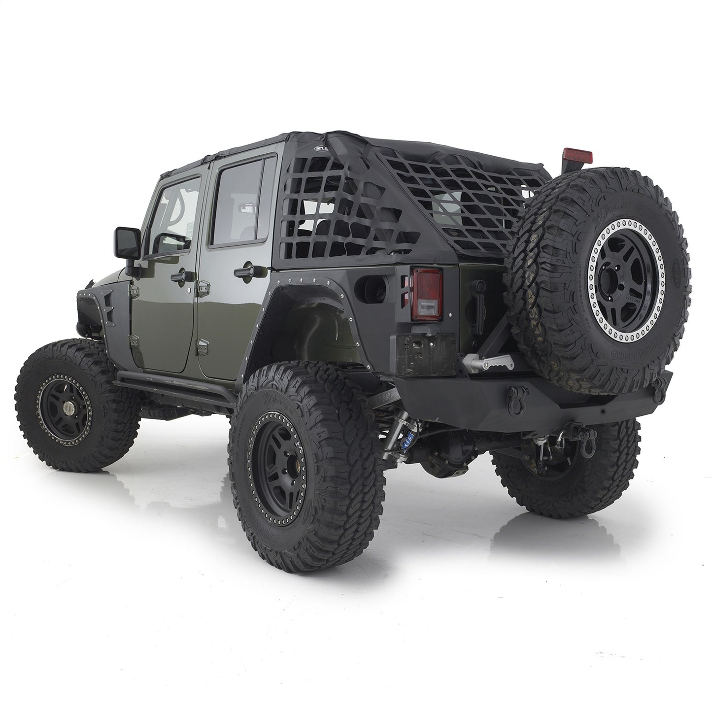 SMITTYBILT | XRC Rear Corner Guards Black Textured 07-18 Wrangler JK 4 Door Smittybilt |76882