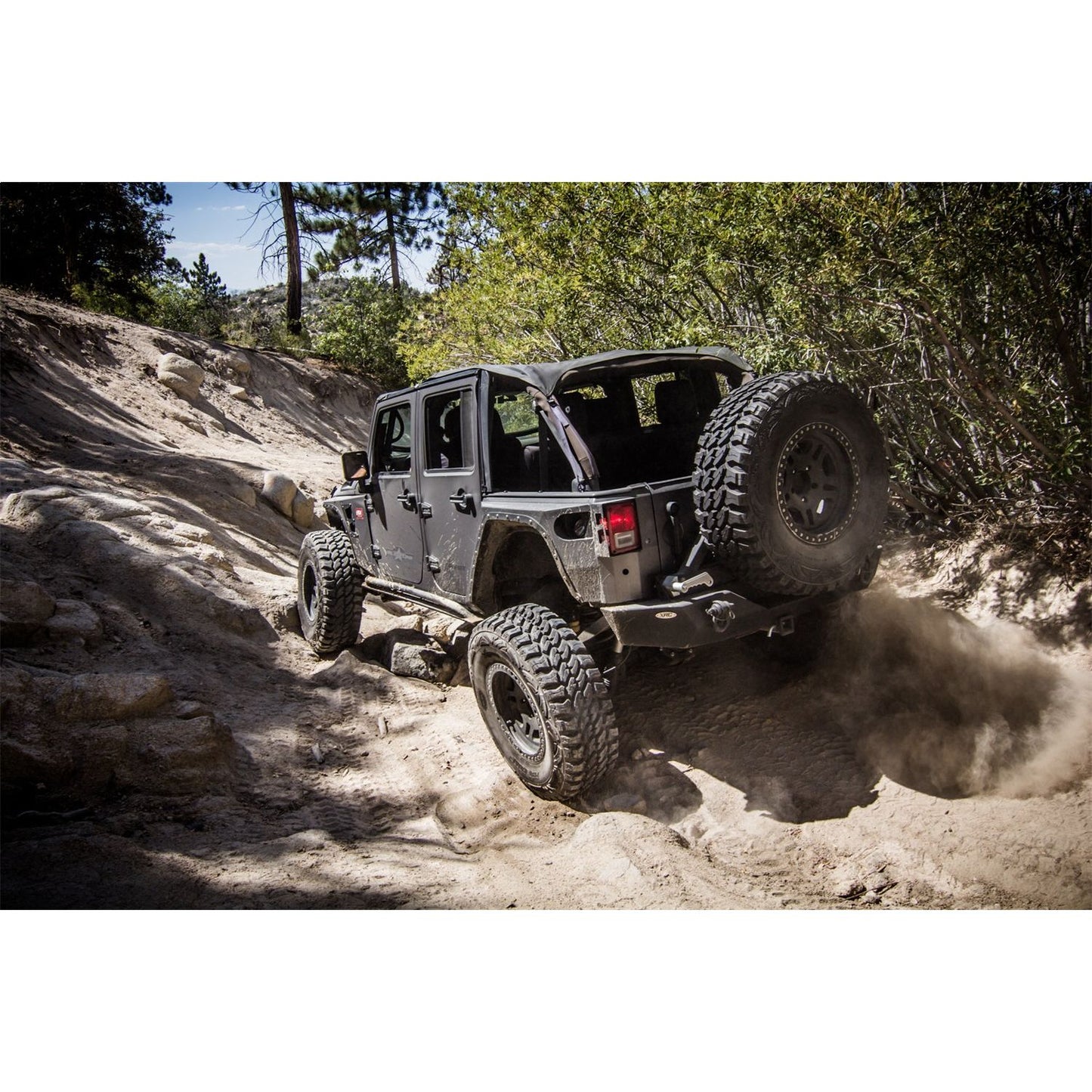SMITTYBILT | XRC Rear Corner Guards Black Textured 07-18 Wrangler JK 4 Door Smittybilt |76882