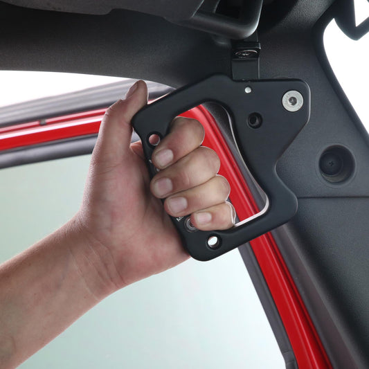 SMITTYBILT | Black Aluminum Grab Handles 07 18 Jeep Wrangler JK Front 2/4 Door Smittybilt |76931