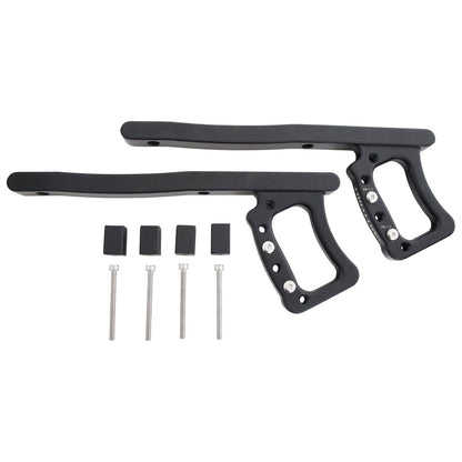 SMITTYBILT | Black Aluminum Grab Handles 07 18 Jeep Wrangler JK Rear 2/4 Door Smittybilt |76932