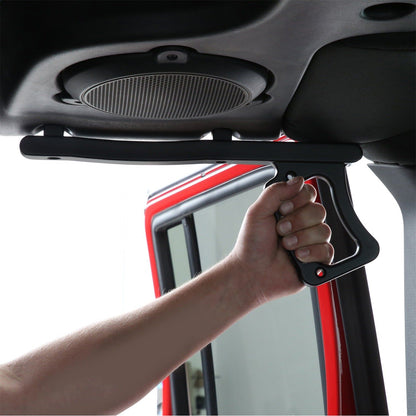 SMITTYBILT | Black Aluminum Grab Handles 07 18 Jeep Wrangler JK Rear 2/4 Door Smittybilt |76932