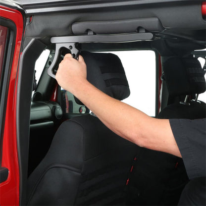 SMITTYBILT | Black Aluminum Grab Handles 07 18 Jeep Wrangler JK Rear 2/4 Door Smittybilt |76932