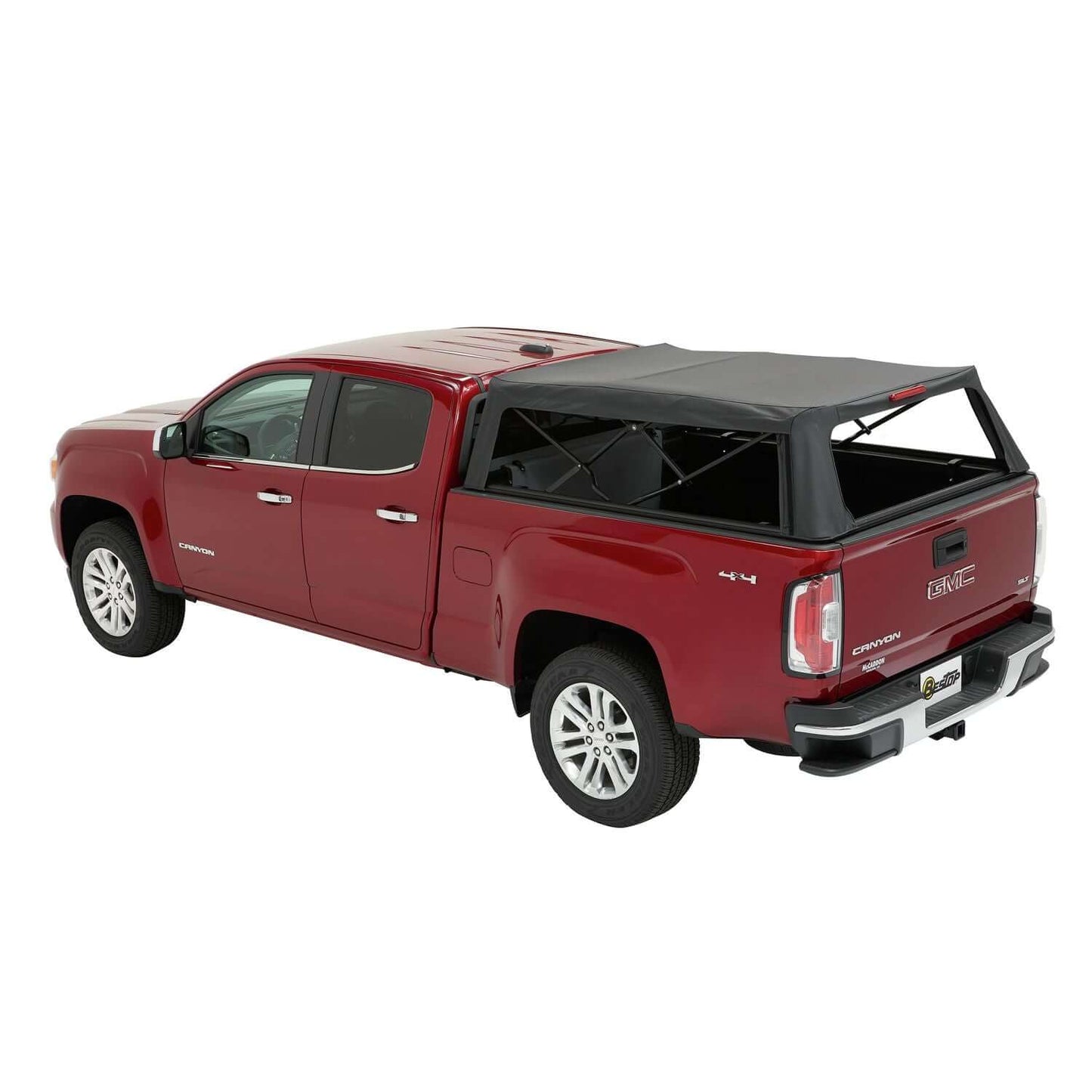 BESTOP | Supertop Truck Bed Cap 2 For Chevy/GMC 2015-2024 Colorado/Canyon 5.0 Foot Black Diamond PVC Coated Sailcloth No Drill Bestop | 77323-35