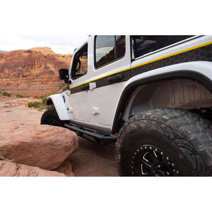 SMITTYBILT | SRC Side Armor with Steps for 2018-Up Jeep Wrangler 4 Doors JL Does not fit JK models Smittybilt |77634