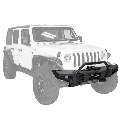 SMITTYBILT | Atlas Front Bumper Winch Compatible 2018-2023 Jeep Wrangler Smittybilt |77892