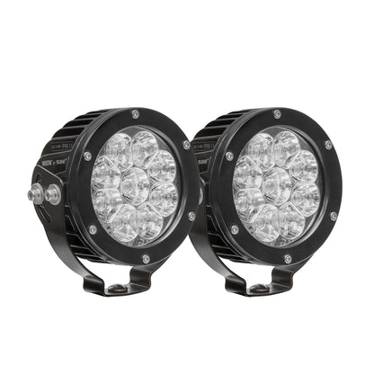WESTIN AUTOMOTIVE | Axis LED Auxiliary Light  All  LED Auxiliary Light 4.75" Round Flood w/3W Osram (Set-2)  Blac | 09-12007B-PR