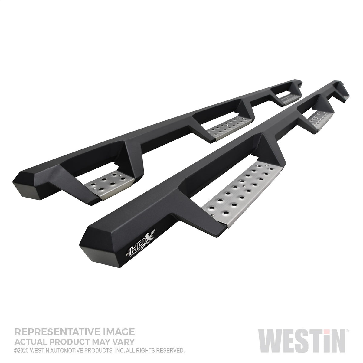 Westin HDX Stainless Drop Wheel-to-Wheel Nerf Steps Chevy/GMC Silverado/Sierra 2500/3500 Dble Cab