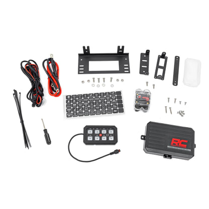 ROUGH COUNTRY 8 Gang Switch Panel | Bluetooth | RGB Backlit Buttons | Multifunction Modes | 70975