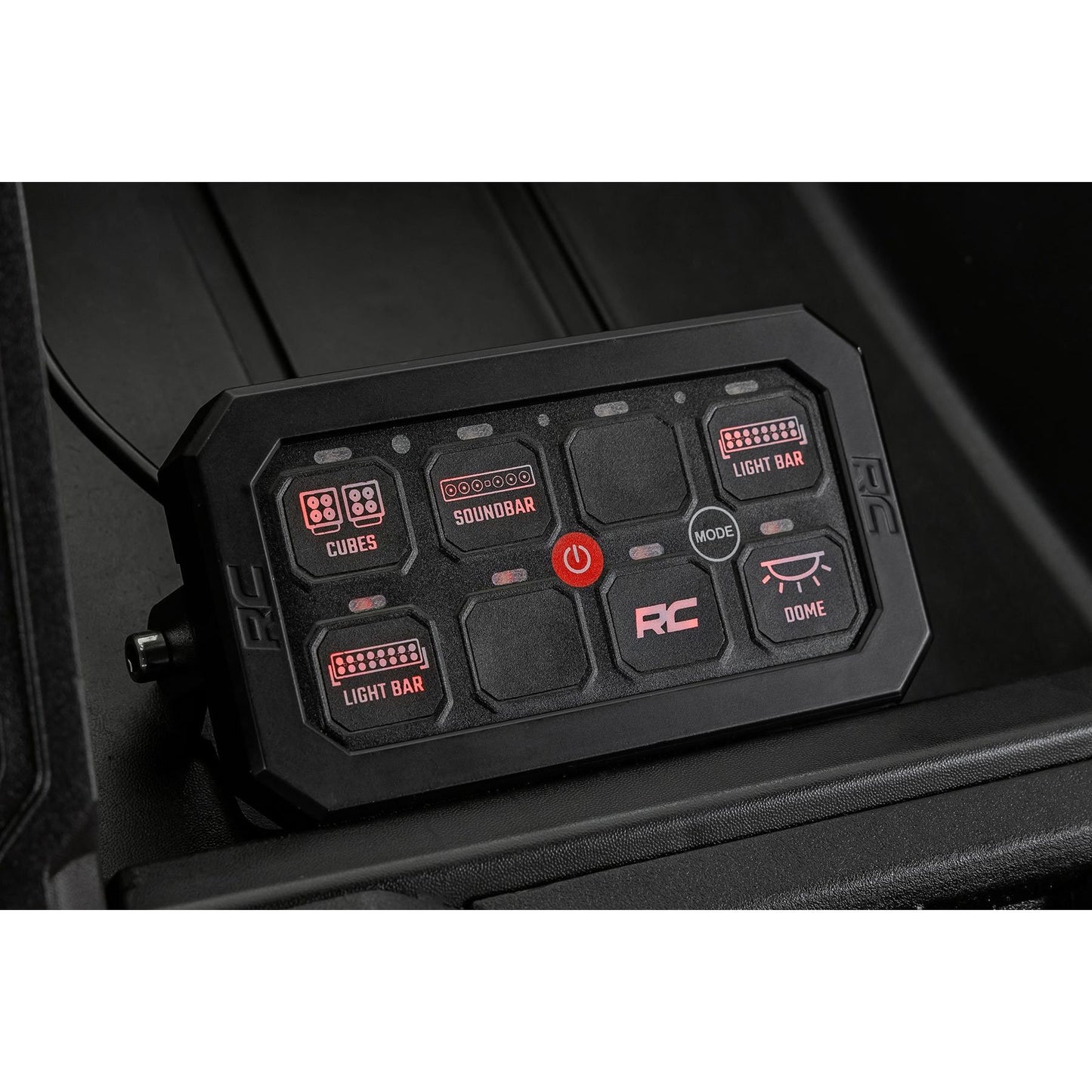 ROUGH COUNTRY 8 Gang Switch Panel | Bluetooth | RGB Backlit Buttons | Multifunction Modes | 70975
