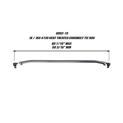 Synergy Jeep JK / JKU 4130 Heat Treated Chromoly Tie Rod — Synergy Jeep JK / JKU 4130 Heat Treated Chromoly Tie Rod