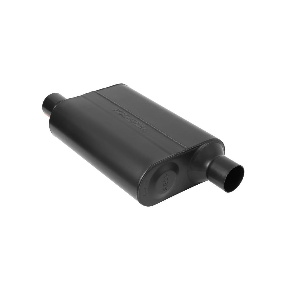 FLOWMASTER 40 Series Chambered Muffler 40 Series Stainless Steel 2.25 Offset In 2.25 Offset Out Aggressive Sound