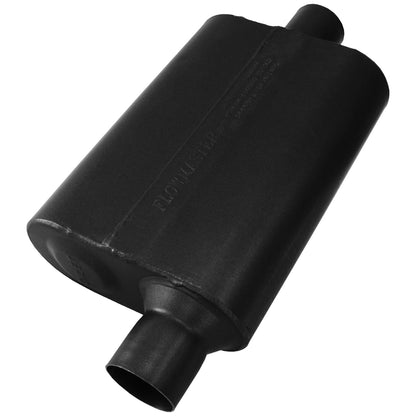FLOWMASTER 40 Series Chambered Muffler 40 Series Stainless Steel 2.50 Offset In 2.50 Center Out Aggressive Sound