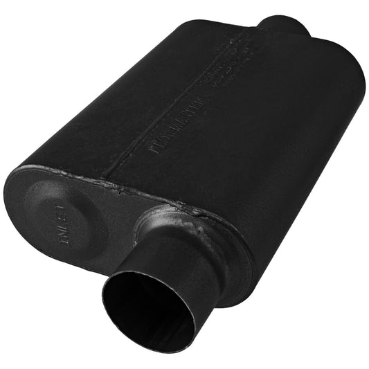 FLOWMASTER 40 Series Chambered Muffler 40 Series Stainless Steel 3.00 Offset In 3.00 Center Out Aggressive Sound