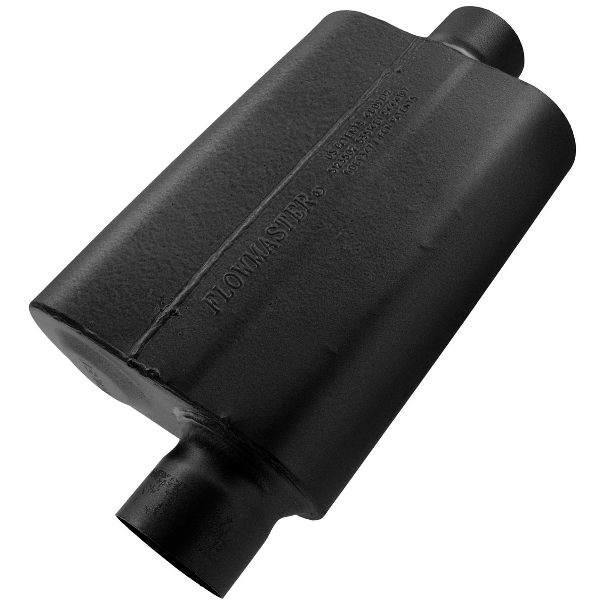 FLOWMASTER 40 Series Chambered Muffler 40 Series Stainless Steel 3.00 Offset In 3.00 Center Out Aggressive Sound