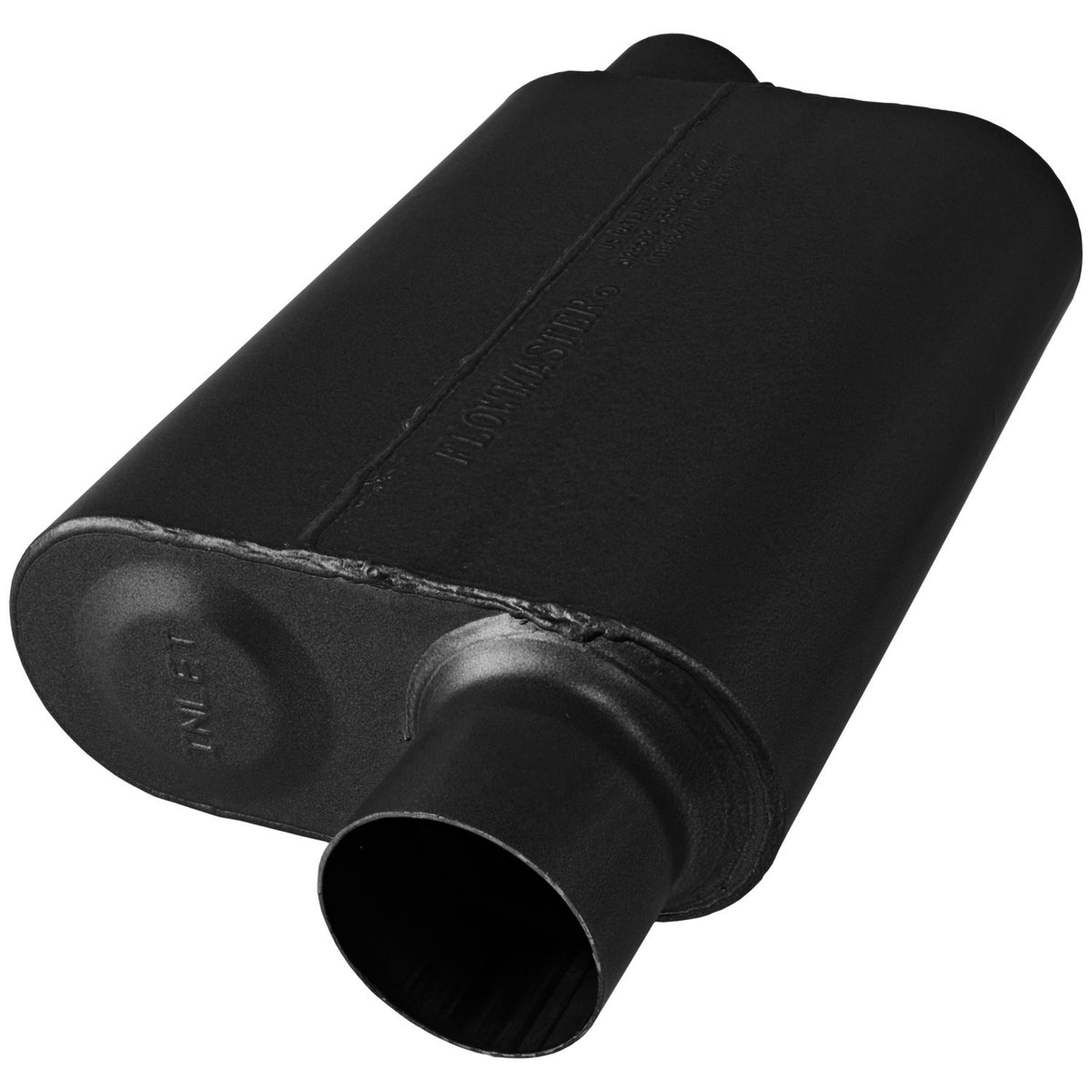FLOWMASTER 40 Series Chambered Muffler 40 Series Stainless Steel 3.00 Offset In 3.00 Offset Out Aggressive Sound