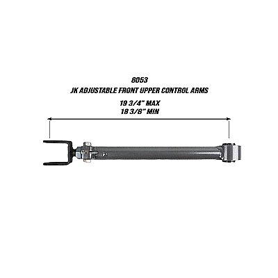 Synergy JK / JKU Adjustable Front Upper Control Arms — Synergy JK / JKU Adjustable Front Upper Control Arms