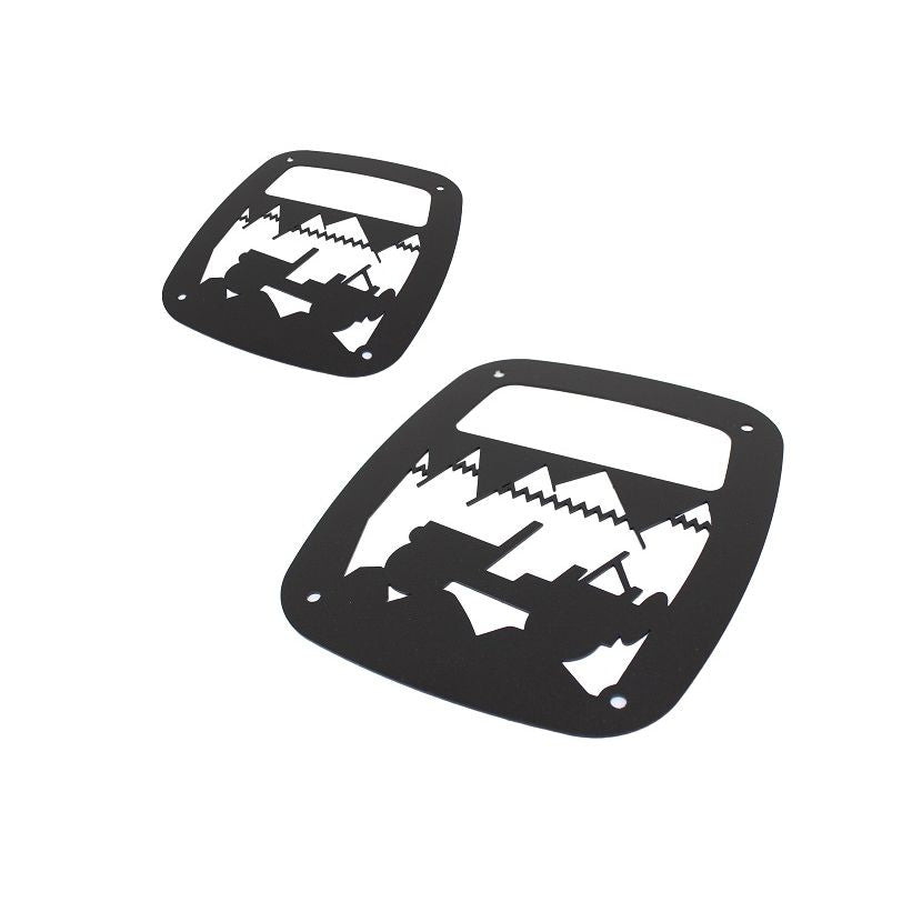 KENTROL Jeep TJ Heritage Taillight Guard 97-06 Wrangler TJ Textured Black Kentrol  80709