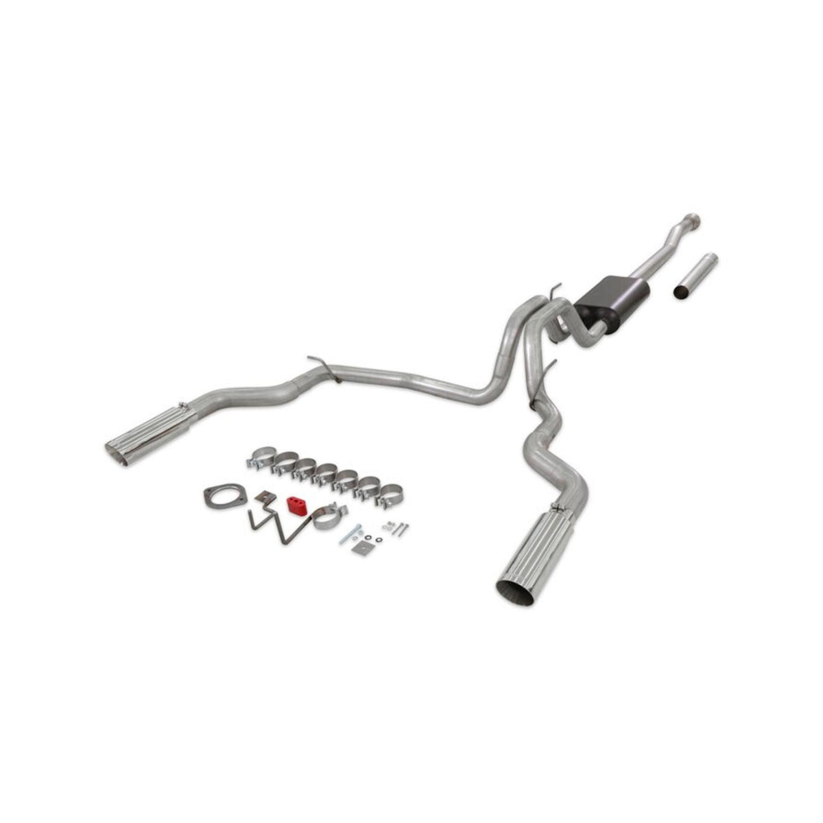 FLOWMASTER Force Ii Cat-Back Exhaust System Fits 2021-2025 Ford F-150 2.7, 3.5, 5.0-Liter, Force Ii Cat-Back, Dual Out Rear E