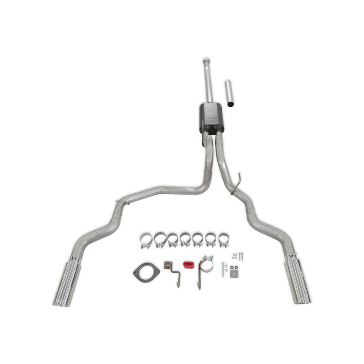 FLOWMASTER Force Ii Cat-Back Exhaust System Fits 2021-2025 Ford F-150 2.7, 3.5, 5.0-Liter, Force Ii Cat-Back, Dual Out Rear E
