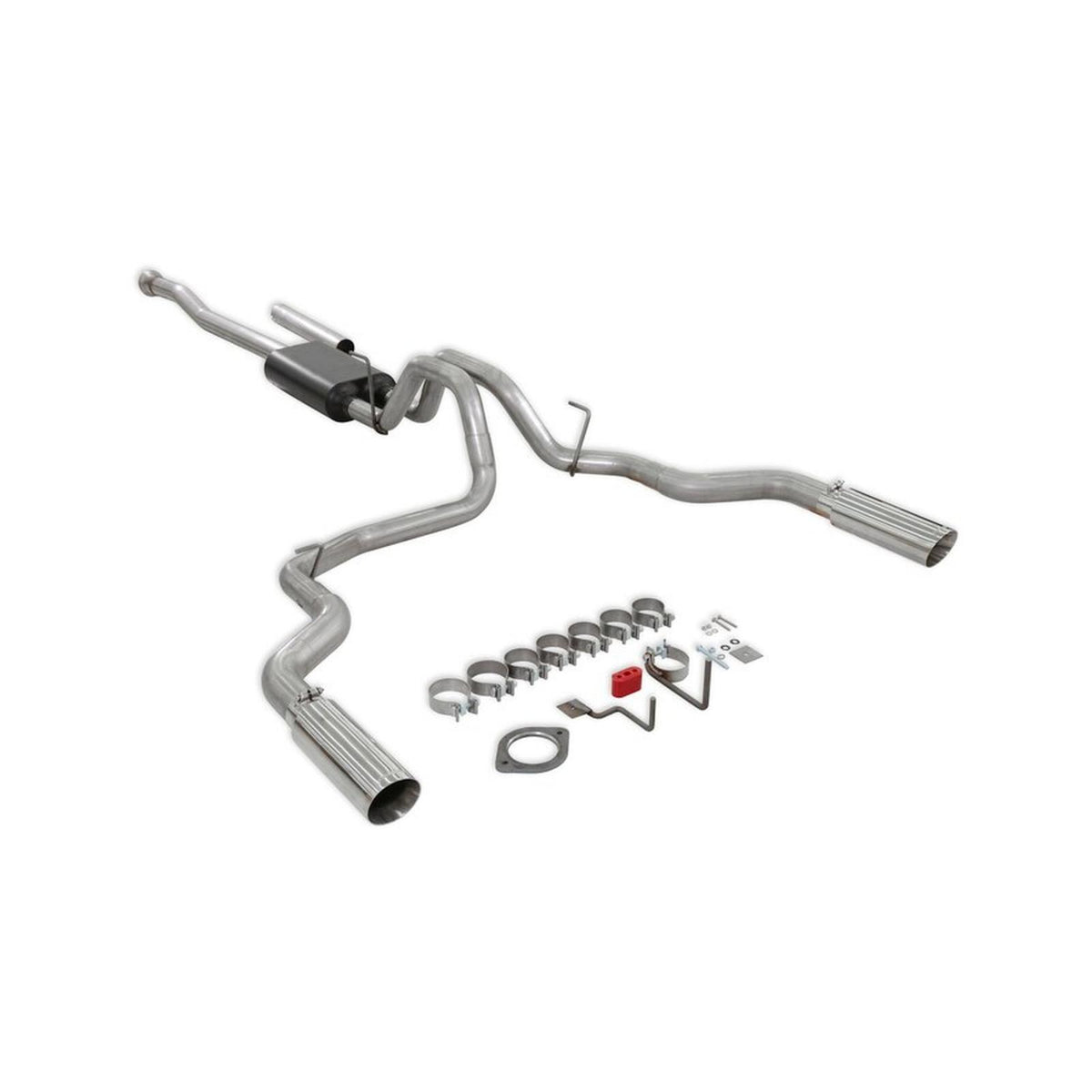 FLOWMASTER Force Ii Cat-Back Exhaust System Fits 2021-2025 Ford F-150 2.7, 3.5, 5.0-Liter, Force Ii Cat-Back, Dual Out Rear E