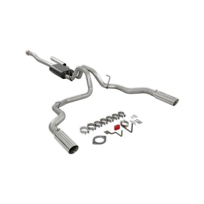 FLOWMASTER Force Ii Cat-Back Exhaust System Fits 2021-2025 Ford F-150 2.7, 3.5, 5.0-Liter, Force Ii Cat-Back, Dual Out Rear E