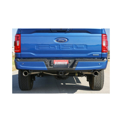 FLOWMASTER Force Ii Cat-Back Exhaust System Fits 2021-2025 Ford F-150 2.7, 3.5, 5.0-Liter, Force Ii Cat-Back, Dual Out Rear E