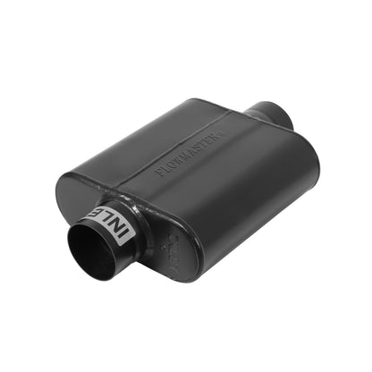 FLOWMASTER 40 Series Delta Force Race Muffler 40 Series Race Muffler 409SS 2.50 Center In 2.50 Center Out -Aggressive Sound