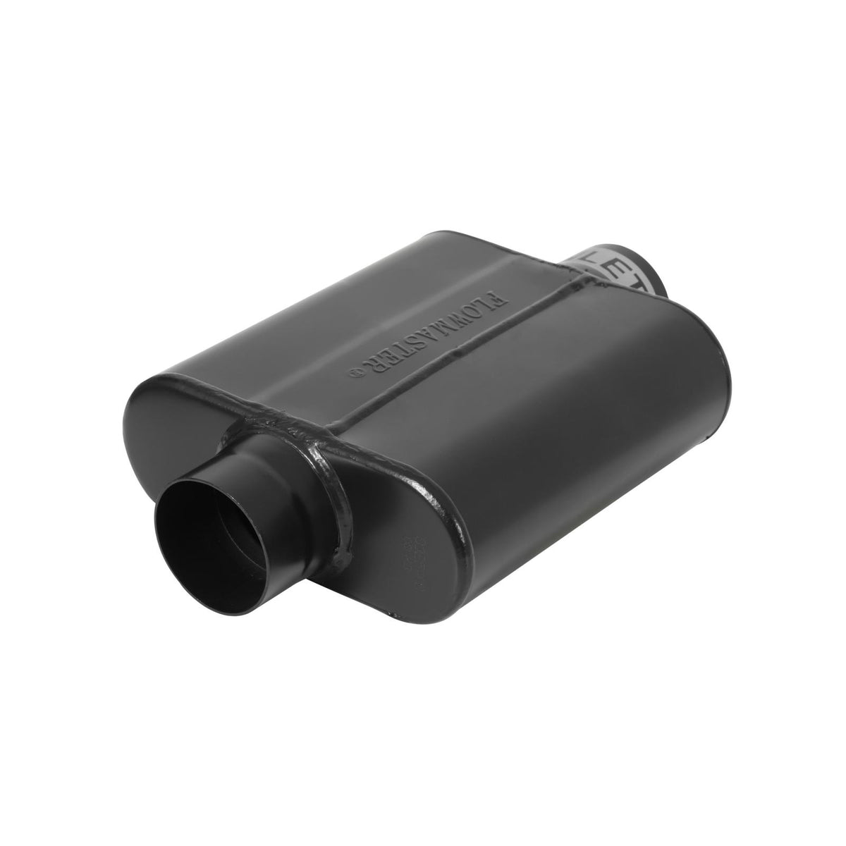 FLOWMASTER 40 Series Delta Force Race Muffler 40 Series Race Muffler 409SS 2.50 Center In 2.50 Center Out -Aggressive Sound