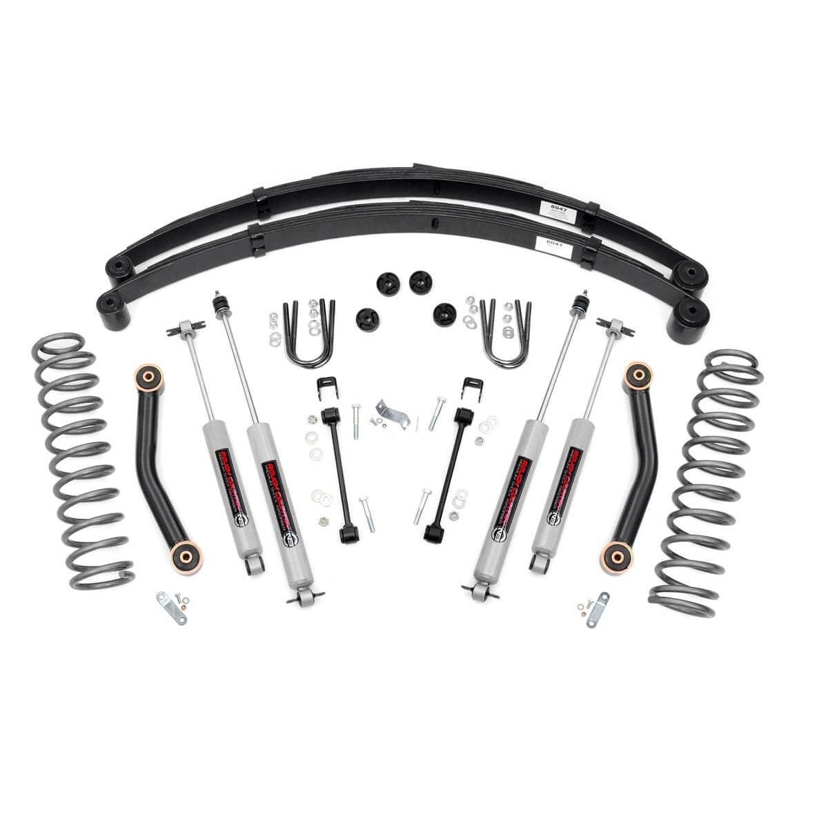 ROUGH COUNTRY 4.5 Inch Lift Kit | RR springs | Jeep Cherokee XJ 2WD/4WD (1984-2001) | 633N2