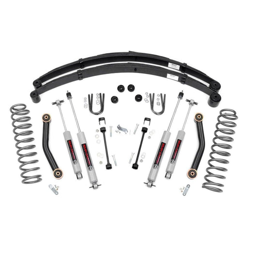 ROUGH COUNTRY 4.5 Inch Lift Kit | RR springs | Jeep Cherokee XJ 2WD/4WD (1984-2001) | 633N2