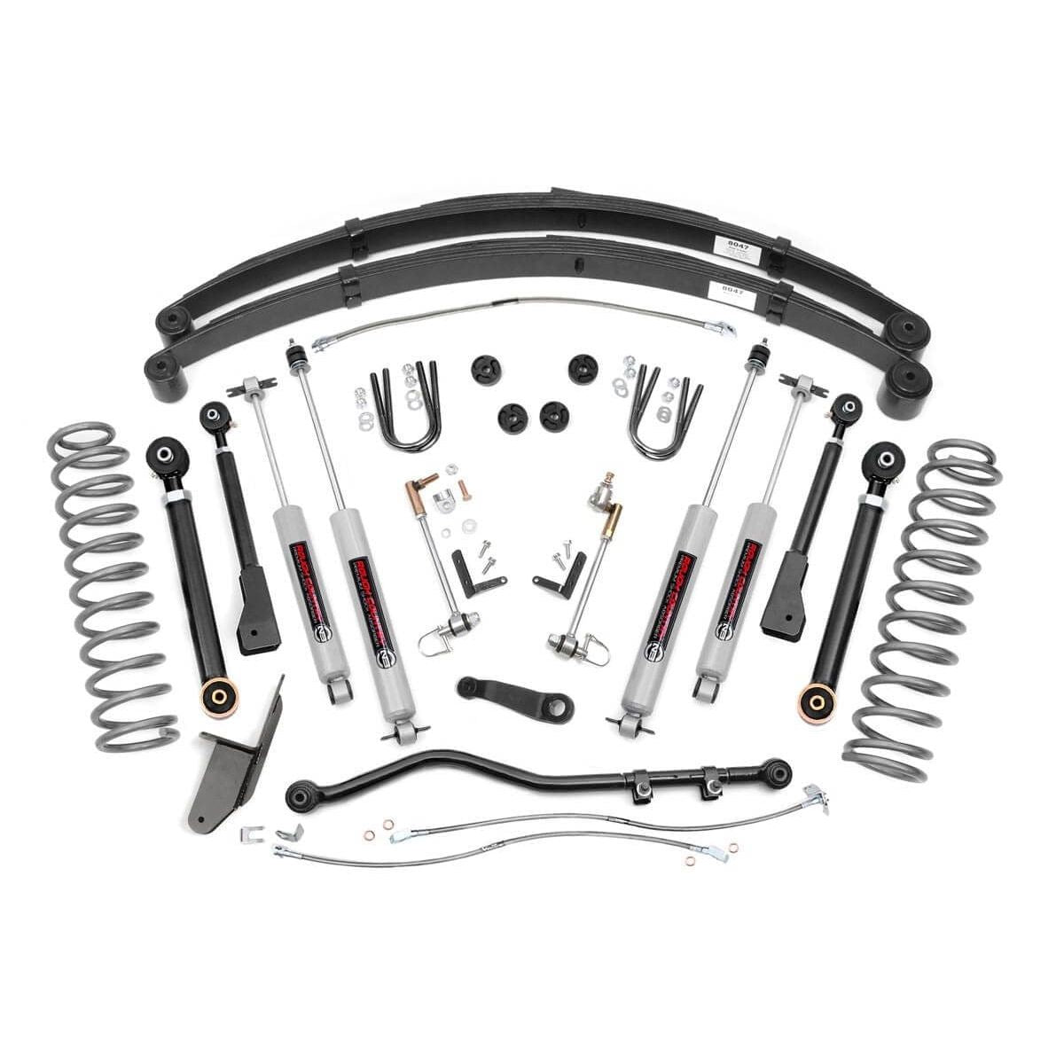 ROUGH COUNTRY 4.5 Inch Lift Kit | RR Springs | X-Series | Jeep Cherokee XJ 2WD/4WD (84-01) | 63330