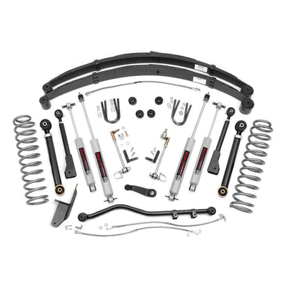 ROUGH COUNTRY 4.5 Inch Lift Kit | RR Springs | X-Series | Jeep Cherokee XJ 2WD/4WD (84-01) | 63330