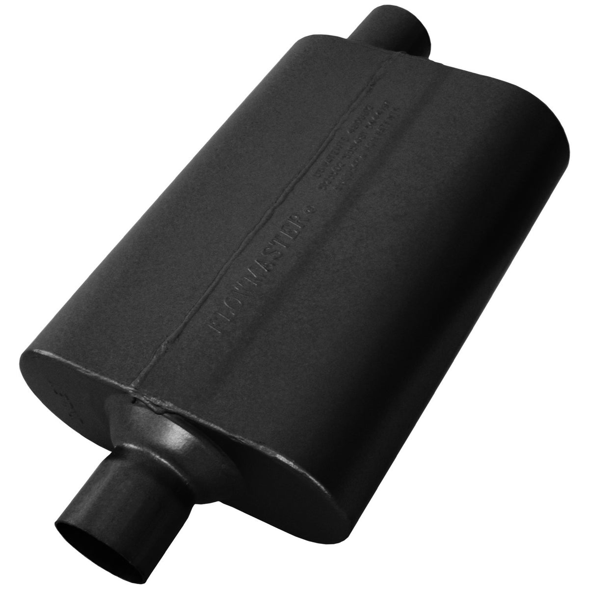 FLOWMASTER 50 Series Delta Flow Chambered Muffler 50 Delta Flow Stainless Steel 2.25 Center In 2.25 Offset Out Moderate Sound