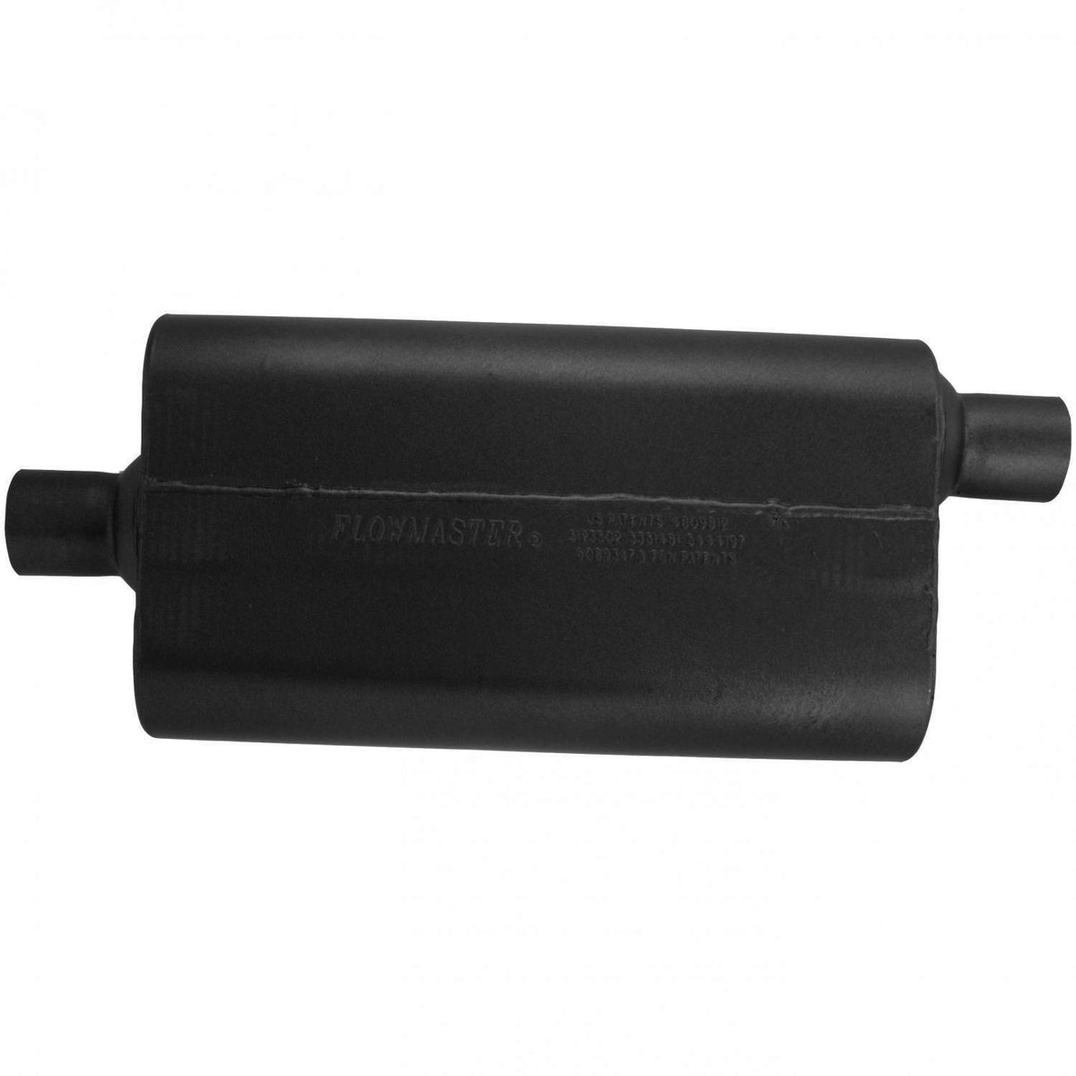 FLOWMASTER 50 Series Delta Flow Chambered Muffler 50 Delta Flow Stainless Steel 2.25 Center In 2.25 Offset Out Moderate Sound