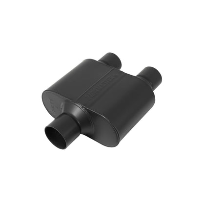 FLOWMASTER Super 10 Series Chambered Muffler Super 10 Series Stainless Steel 2.50 Center In 2.25 Dual Out Aggressive Sound