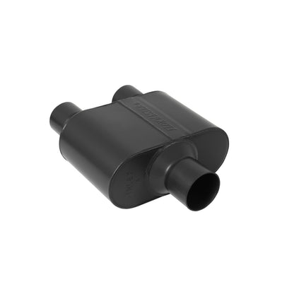 FLOWMASTER Super 10 Series Chambered Muffler Super 10 Series Stainless Steel 2.50 Center In 2.25 Dual Out Aggressive Sound