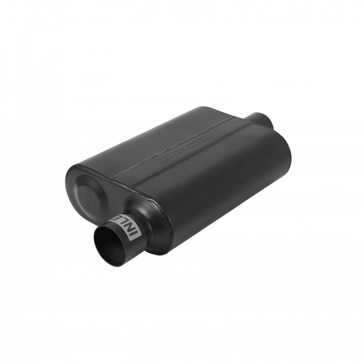 FLOWMASTER 40 Series Delta Flow Chambered Muffler 40 Delta Flow Stainless Steel 2.50 Offset In 2.50 Center Out Aggressive Sou