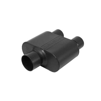 FLOWMASTER Super 10 Series Chambered Muffler Super 10 Series Stainless Steel 3.00 Center In 2.50 Dual Out Aggressive Sound