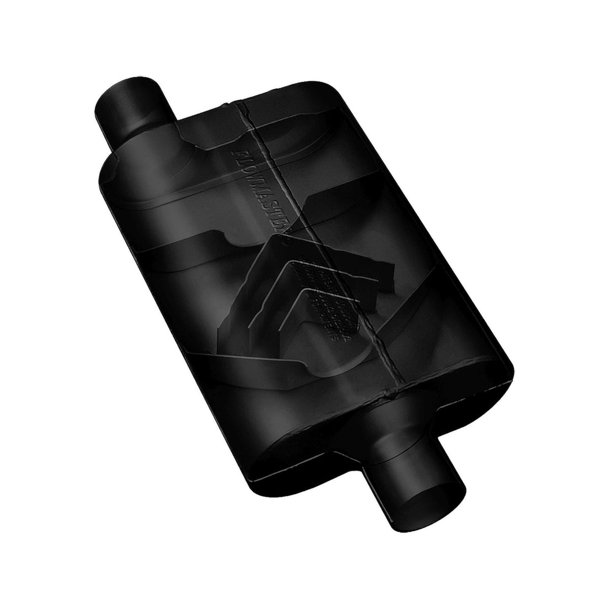 FLOWMASTER 40 Series Delta Flow Chambered Muffler 40 Delta Flow Stainless Steel 3.00 Center In 2.50 Dual Out Aggressive Sound